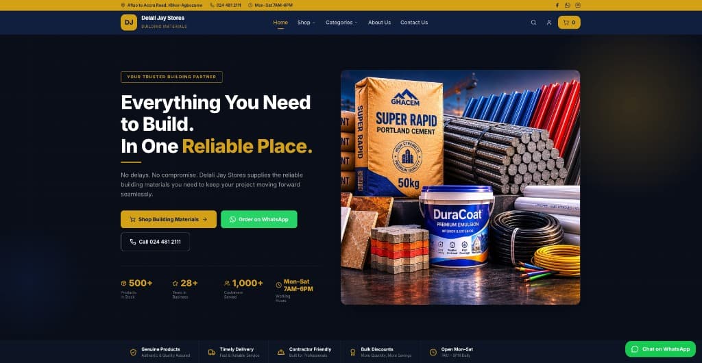 Delali Jay Stores website preview